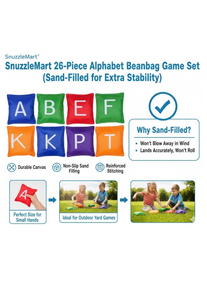 SnuzzleMart 26-Piece Alphabet Beanbag Game Set - Educational Tossing Toy for Outdoor Yard Games, Garden Parties, and Early Learning - Image 4